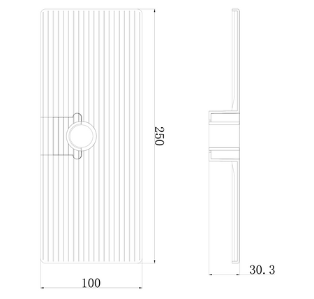 Półka przesuwna do zestawów prysznicowych (średnica 18, 20, 22, 25mm), ABS/chrom