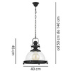 LAMPA WISZĄCA LOFT CZARNA FALCO