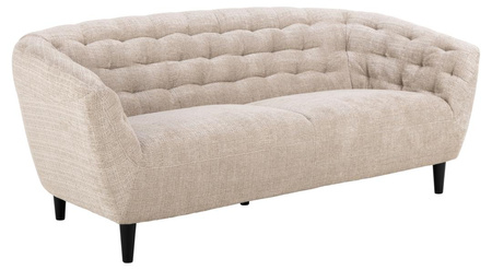 Sofa 3-osobowa Ria – beżowa sofa Juto 4 z czarnymi drewnianymi nogami 191 cm ACTONA