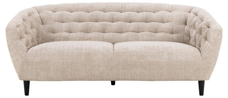 Sofa 3-osobowa Ria – beżowa sofa Juto 4 z czarnymi drewnianymi nogami 191 cm ACTONA