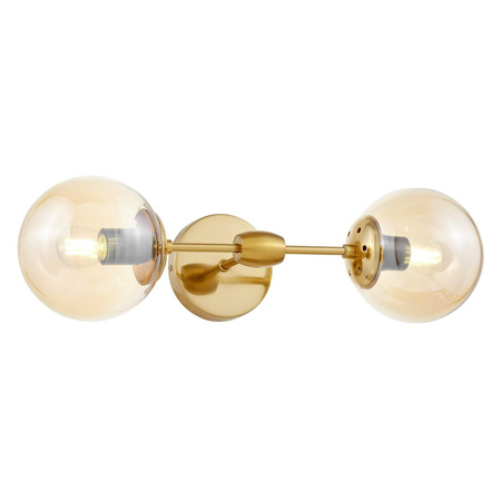 LAMPA ŚCIENNA KINKIET LOFTOWY MOSIĘŻNO-BURSZTYNOWY ZODIAK W2