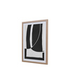 Obraz w ramie „Abstract Noir et Blanc” – czarny, 60 × 2,6 × 80 cm