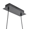 Lampa wisząca ZIGZAG 90 cm - LED, czarna, falista listwa