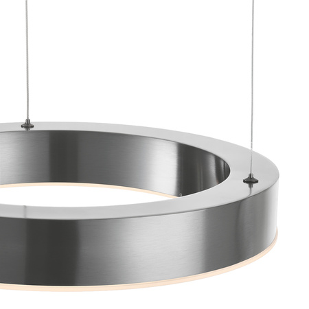 Lampa wisząca CIRCLE 40 cm - LED, ring nikiel szczotkowany