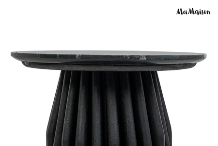 MaMaison stolik LEVANTE 50 czarny marmur  / drewno