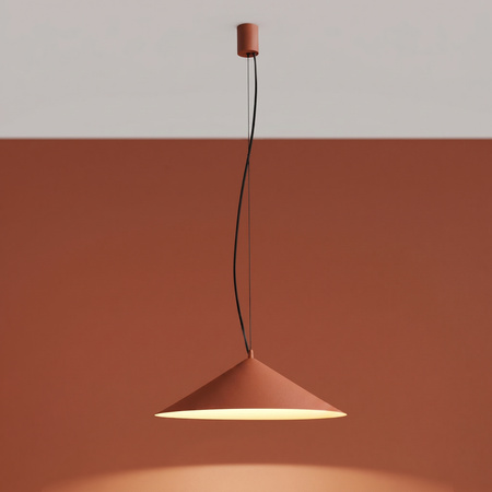 Lampa wisząca FINT ochra czerwona LED 4000K