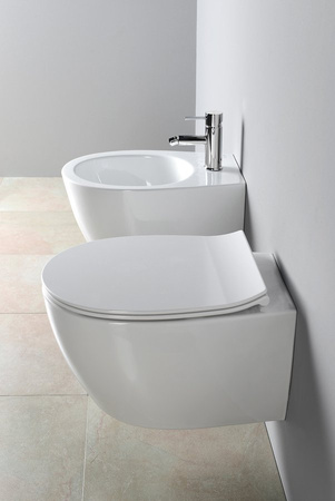 SENTIMENTI miska WC wisząca, Rimless, 36x51cm, biały