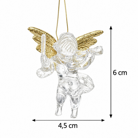 Zestaw 4 ozdób choinkowych / aniołki SHP  ANGEL