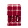 Heritage Check Faux Mohair Throw Red 1300x1700mm