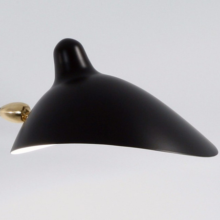CRANE-3F - lampa podłogowa metalowa 3-ramienna, czarna, 210 cm
