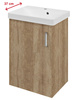 THEIA szafka umywalkowa 50,9x70x35cm, 1 drzwiczki, lewa, dąb Alabama
