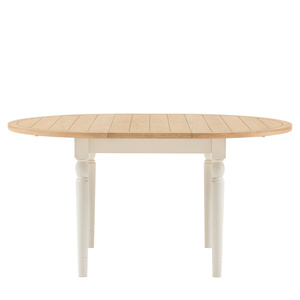 Eton Round Ext Dning Table White 1100/1500x750mm