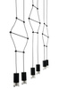 MOOSEE lampa wisząca FLUSSO LINE 6        czarna