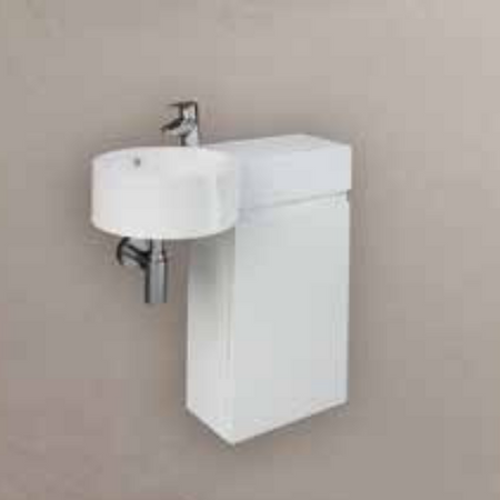 Zestaw PETIT Umywalka okrąg blatP, szafkaJOY Biały