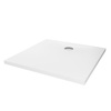 Brodzik NEX konglomeratowy kwadratowy 90x90x3,5 biały, gł.2cm, fi 90