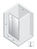 Drzwi wnękowe AVEXA NICKEL BRUSHED 1D L 80x200 szkło czyste 6mm Active Shield 2.0