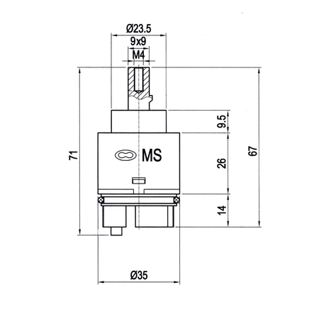 Głowica 35mm, wysoka