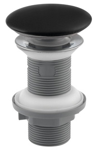 Odpływ umywalkowy 5/4", klik-klak, korek ceramiczny, 20-70mm, czarny mat