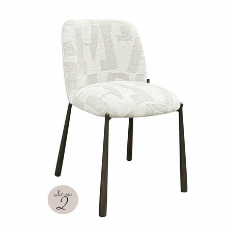 RICHMOND zestaw 2 krzeseł LANA jasny beż