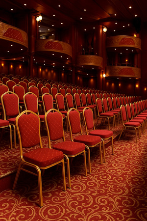 Krzesło bankietowe / konferencyjne HEROS czerwone / złote