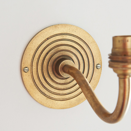 Ripple Curve Wall Light Antique Brass