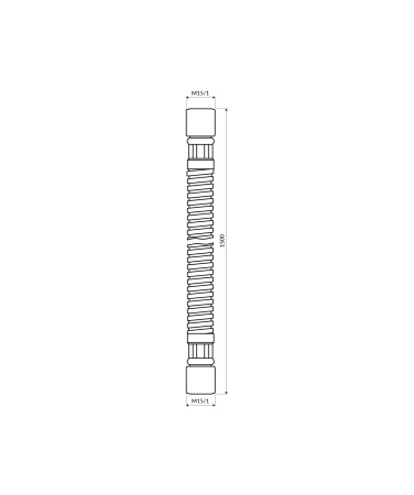CLIP wąż do baterii kuchennej, 150 cm, chrom połysk