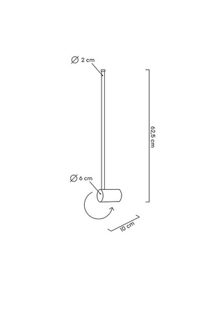 MOOSEE lampa ścienna OMBRE 60 biała