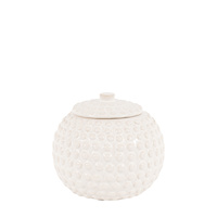 Alba Beaded Trinket Jar White 205x205x185mm