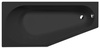 TIGRA L wanna asymetryczna 170x80x46cm, lewa, czarny mat
