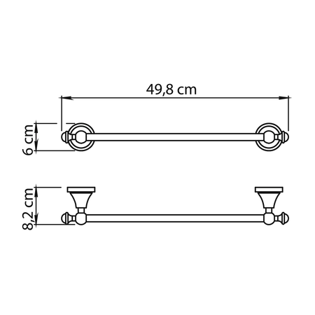 NEVIS wieszak na ręczniki 450mm, chrom