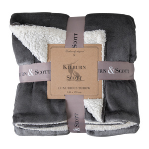 Sterling Sherpa Throw Grey 1400 x 1700 mm