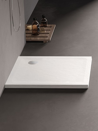 Brodzik MILD STONE akrylowy kwadratowy 100x100x4,5 biały