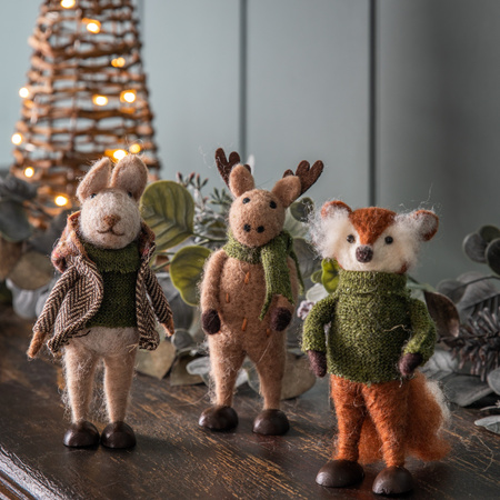 Woodland Trio Decorations (Set of 3) 90x100x155mm