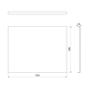 PLAIN obudowa boczna 75x59cm, czarny mat