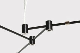 Lampa wisząca ASTRONOMY-3, 175 cm - czarna