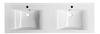 FLAVIA umywalka kompozytowa podwójna 150x50cm, biała