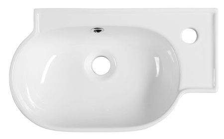 YUMO umywalka ceramiczna narożna 45x28cm, biały