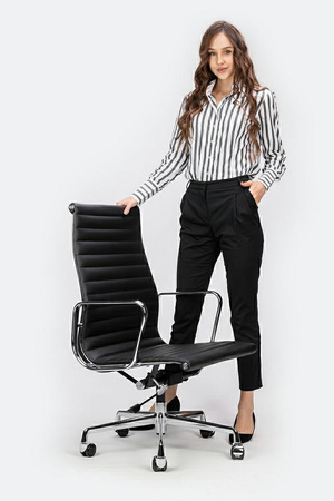 Fotel biurowy AERON PRESTIGE PLUS chrom  - skóra naturalna, aluminium
