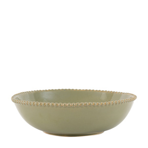 Organic Beaded Pasta Bowl Olive (4pk) 220x55mm
