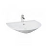 MORNING Umywalka półblatowa owalna 55x42 cm z otworem biały połysk