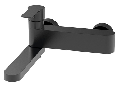 PAX bateria wannowa ścienna z obrotową wylewką, czarny mat