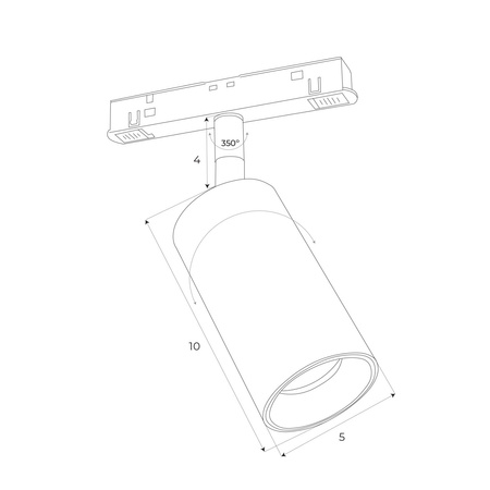 Maxlight M0009N Reflektor Magnetyczny System On/Off 12W 664LM 3000K