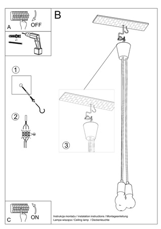 Lampa wisząca DIEGO 3 zielony