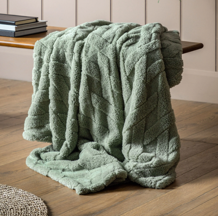 Tekstury Dzianina krzyżowa Aspen Green 130 x 170 cm