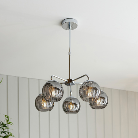 Dimple 5 Pendant Light Chrome