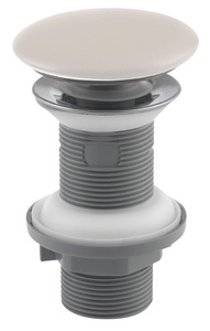 Odpływ umywalkowy 5/4", klik-klak, korek ceramiczny, 20-70mm, ivory