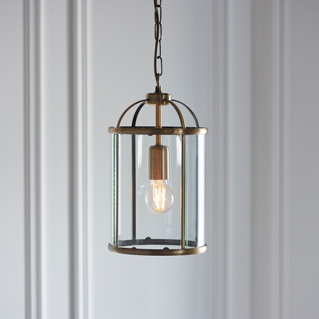 Lambeth Pendant Light Antique Brass