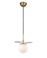 Lampa wisząca CHIC-1, 20 cm - biało złota nowoczesna lampa do salonu