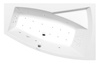 EVIA R wanna z hydromasażem, 170x100x47cm, Highline Hydro-Air, chrom
