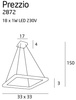 PREZZIO SQUARE 2872 lampa wisząca